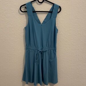 Athleta Teal Sleeveless Mini Dress